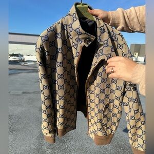 MENS MONOGRAM GUCCI JACKET WORN ONCE